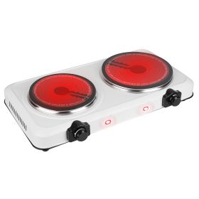 1800W Dual Burner Portable Hot Plate (Option: DoubleBurnerWhite)