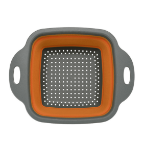 Silicone Collapsible Strainer (Color: Orange, size: small)