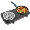 Electric Double Burner Hot Plate Stove with Non Slip Rubber Feet, 5 Temperature Adjustments