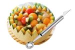 WOWZY RED/STELL Watermelon, Fruit or Cake Slicer With Melon Baller & Carver