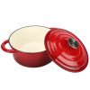 3 QT Enamel Cast Iron Dutch Oven with Lid