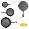 NewHome 3 Piece Pre-Seasoned Non-Stick Cast Iron Skillet Set