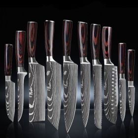 Stainless Steel Chef's Knives (Option: 10piece set)