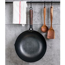 Handmade Traditional Iron Wok (Option: 32cm no lid)