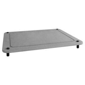 Quick Drying Stone Dish Drying Mat with Anti-Slip Stainless Steel Feet (Option: Grey)
