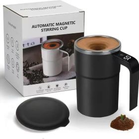 Automatic Stirring Cup With Lid (Color: Black)