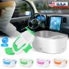 1L Travel Thermal Bento Box w/ 2 Removable Compartments and Spoon 