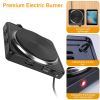 1500W Portable Electric Single Burner Hot Plate with 5 Temperature Adjustments & Non Slip Rubber Feet