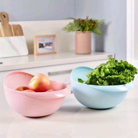 Multi-Functional Kitchen Washing Basket (Color: 2pcs Basket With Powder)
