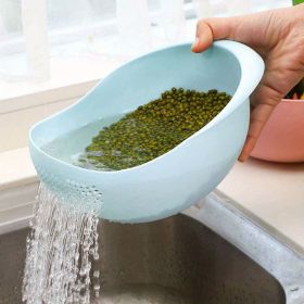 Multi-Functional Kitchen Washing Basket (Color: Nordic Blue)