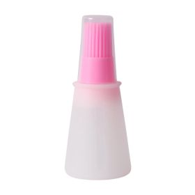 Silicone Flat-bottomed Oil Bottle Brush (Color: Pink)