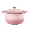 3 QT Enamel Cast Iron Dutch Oven with Lid