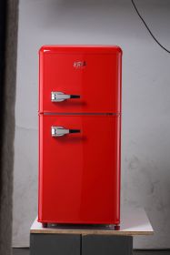 3.5Cu.Ft Compact 2 Door Fridge with Freezer (Color: as pic)