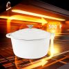 3 QT Enamel Cast Iron Dutch Oven with Lid