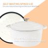 4.5 QT Enamel Dutch Oven Pot with Lid